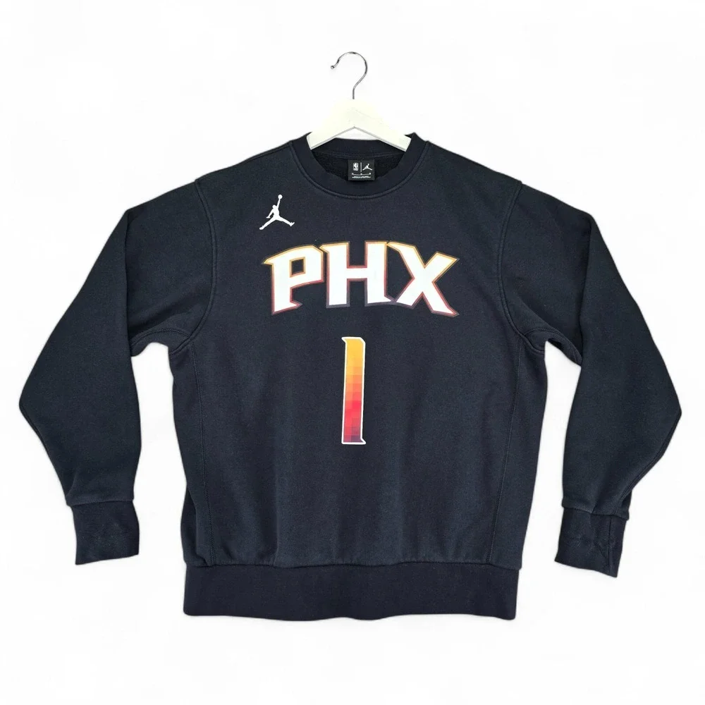 Jordan Phoenix Suns Devin Booker 1 Sweatshirt Mens Medium Black Fleece Pullover